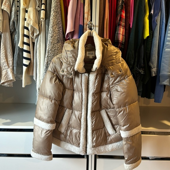 A.n.a. Shearling Winter Puffer Coat with Hood - Picture 4 of 13
